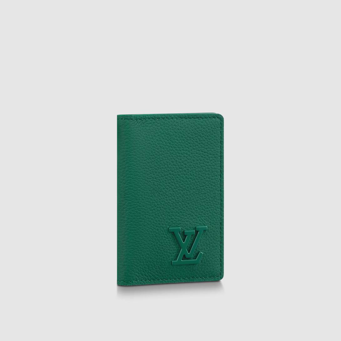Ví Louis Vuitton Pocket Organizer Lv Aerogram Nam Xanh Lá